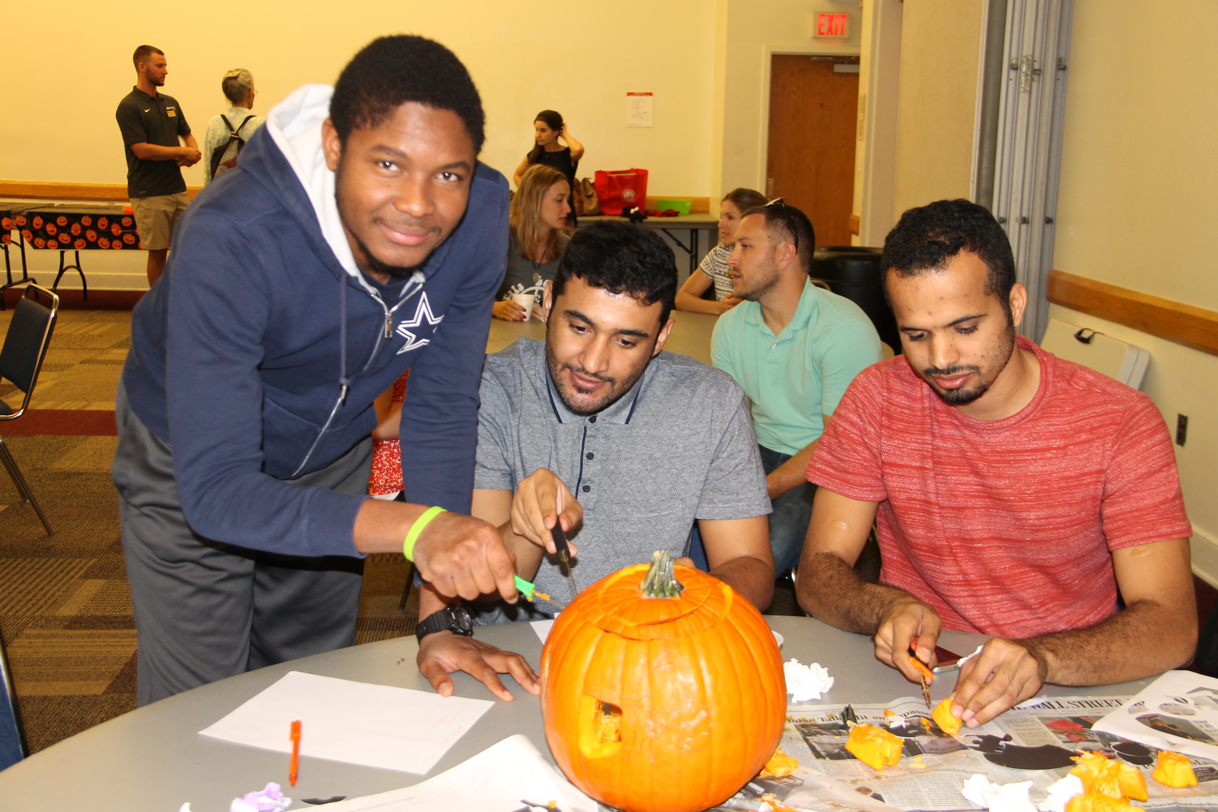 Students engage in cultural activities at the Global Cafe